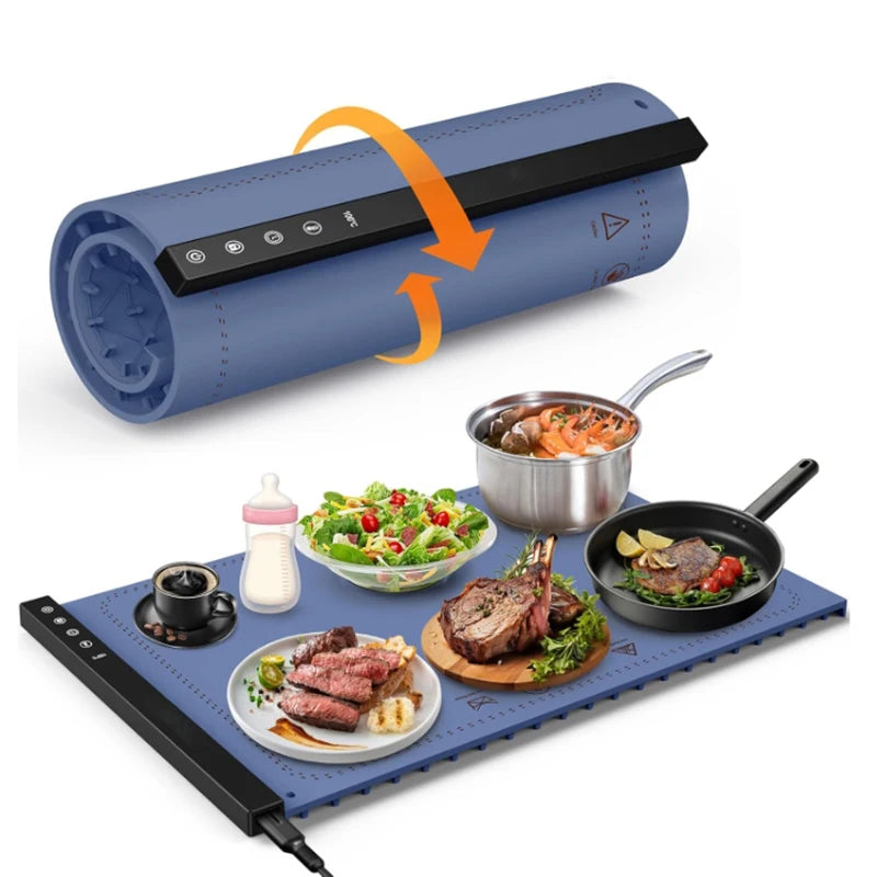 Silicone Heating Mat for Food Warming Adjustable Temperature Buffet and Sabbath Use