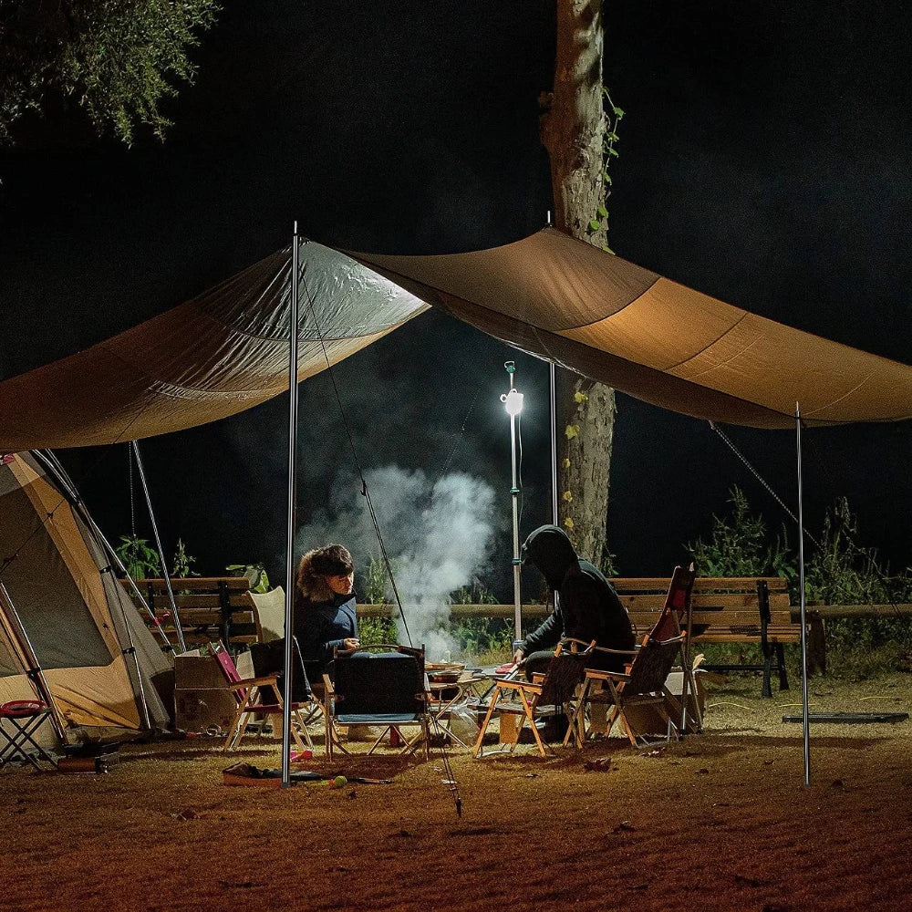 Telescopic Tent Pole 2 Sets Adjustable Aluminium Alloy Rods for Camping Hiking Awning