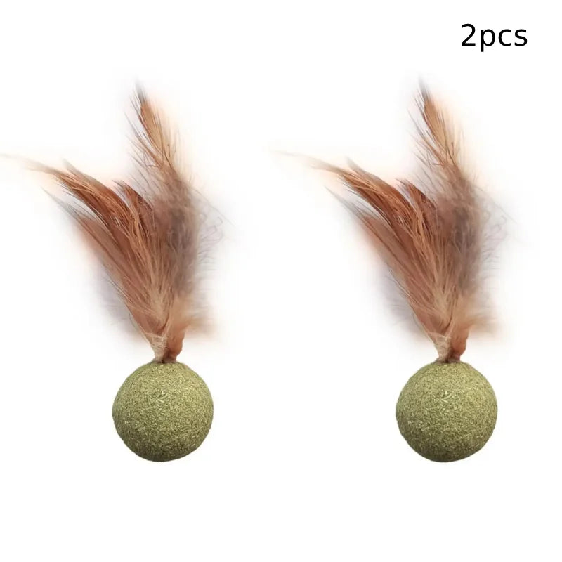 Pet Catnip Toys Edible Catnip Ball Safety Healthy Cat Mint Cats Home Chasing Game Toy Products Clean Teeth Cat Mint Ball