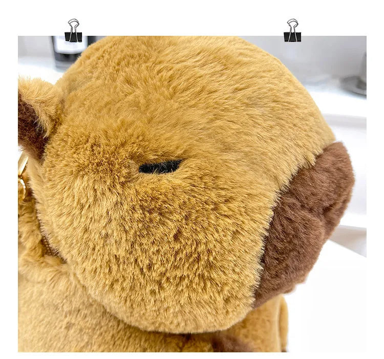 Capybara Plush Backpack Kawaii Mini Knapsack Bag for Kids