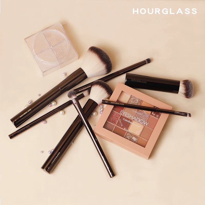Hourglass Complete Makeup Brush Set for Flawless Application with Foundation Concealer Blush Bronzer Eyeshadow and Eyeliner Brushes