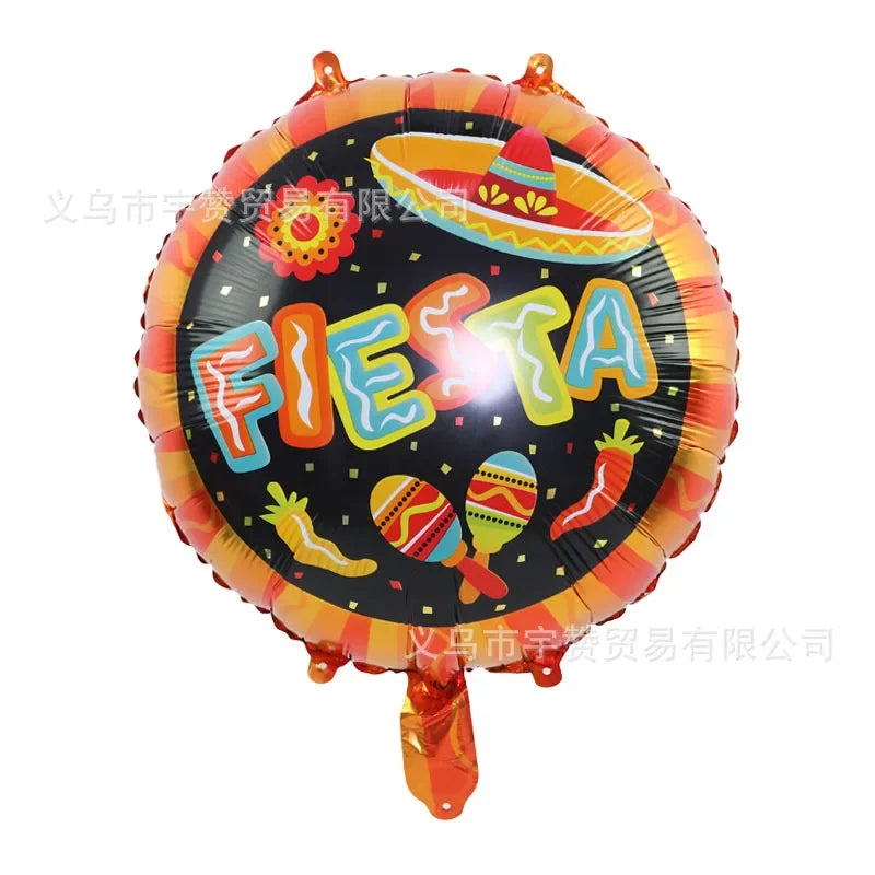 Festival Party Mexican Aluminum Balloons