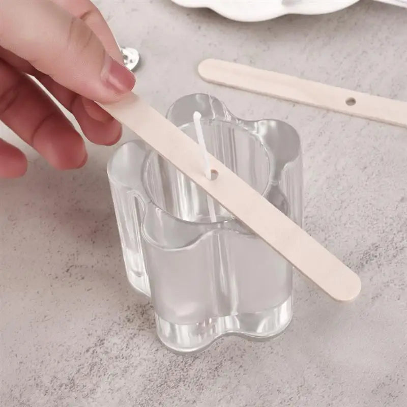 30-100Pcs Waxed Cotton Candle Wicks Set Smokeless DIY Supplies