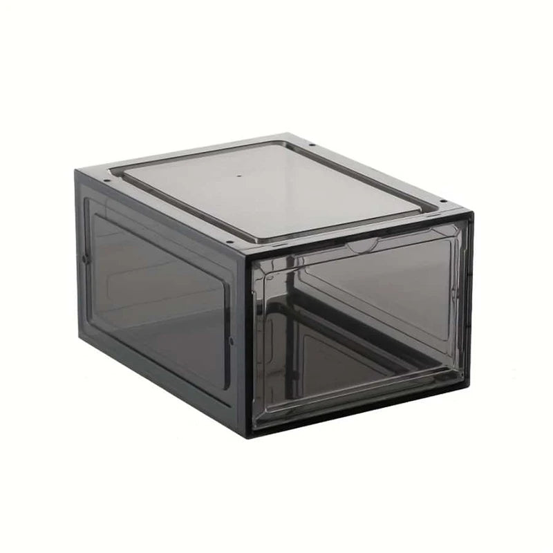 1/10pcs Clear Plastic Shoe Display Case and Hat Organizers with Magnetic Door Waterproof Storage Solution
