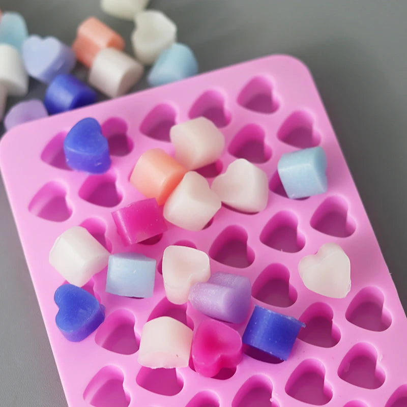 1 Piece 55 Compartment Love Candle Silicone Mold for DIY Baking and Chocolate Creations