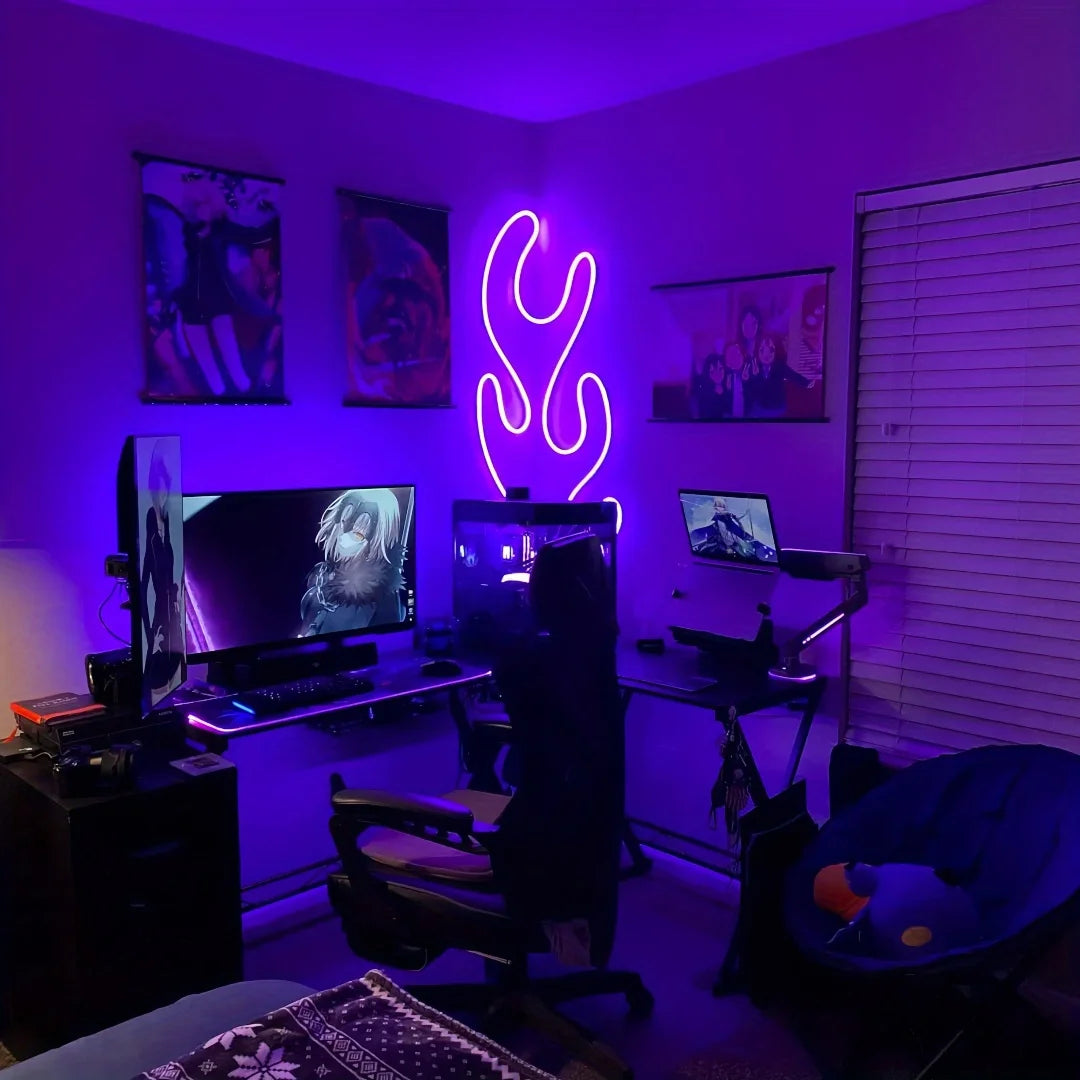 Smart LED Strip Lights RGB Neon Sign Tape USB Bluetooth App Remote Control Flexible Backlight Gaming Room Decor