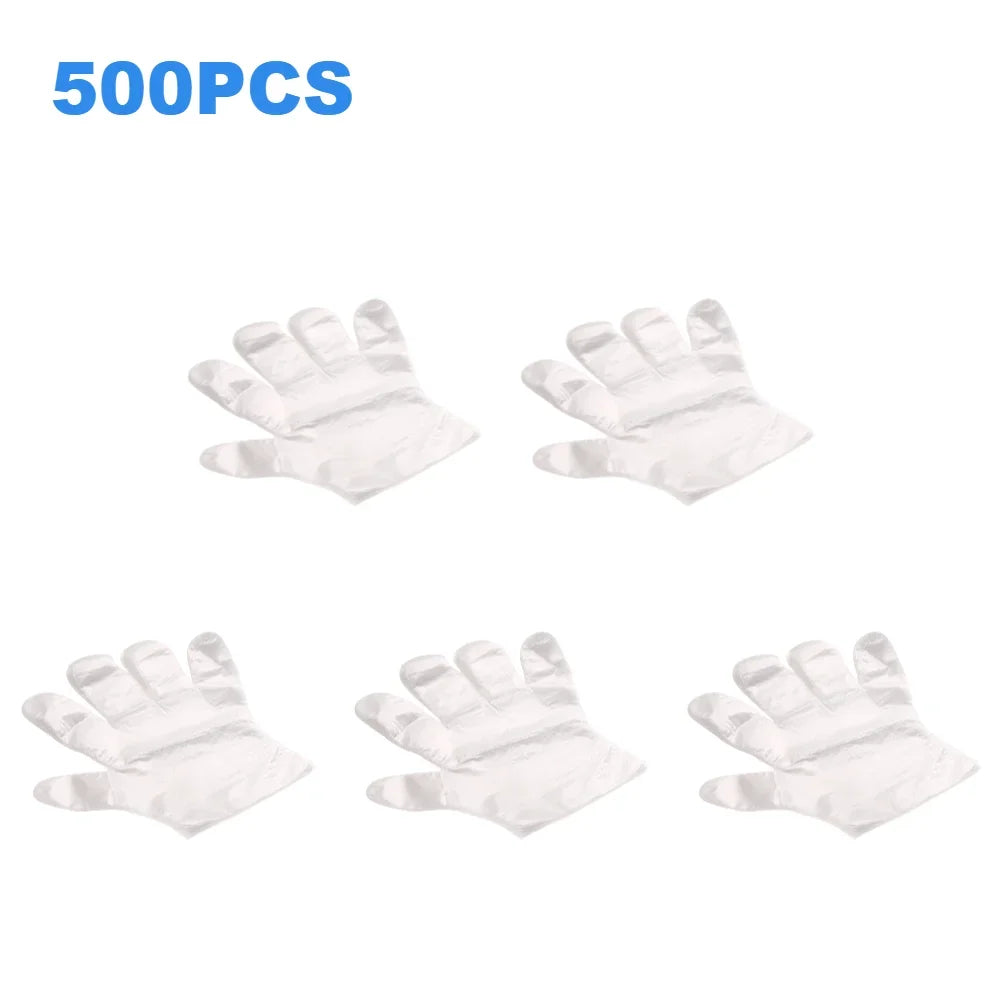 3000 Count Disposable Transparent Plastic Gloves for Kitchen and Bathroom Cleaning Durable Ambidextrous Gloves for DIY Cooking