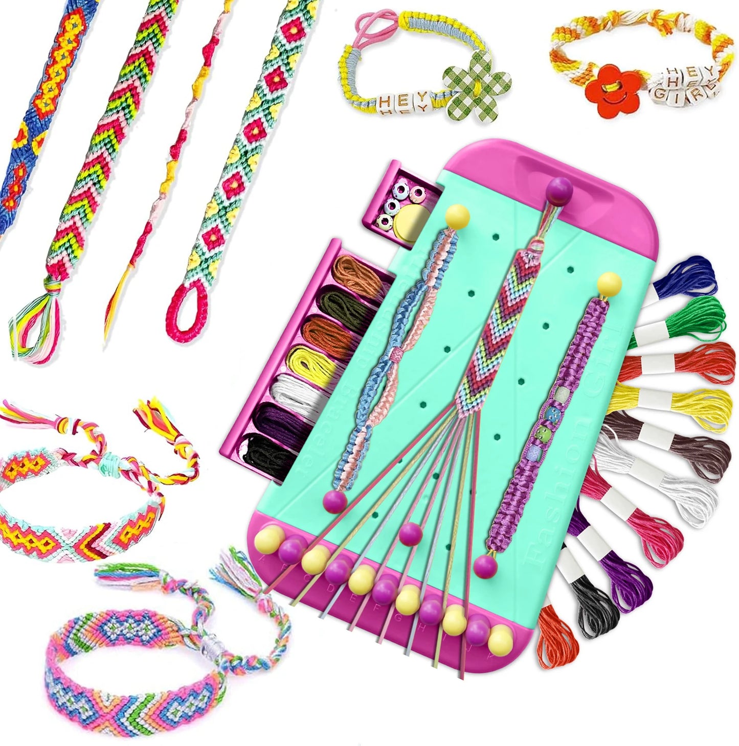 Bracelet Making Kit for Girls DIY Friendship Jewelry Craft Set Perfect for Birthdays and Creative Play