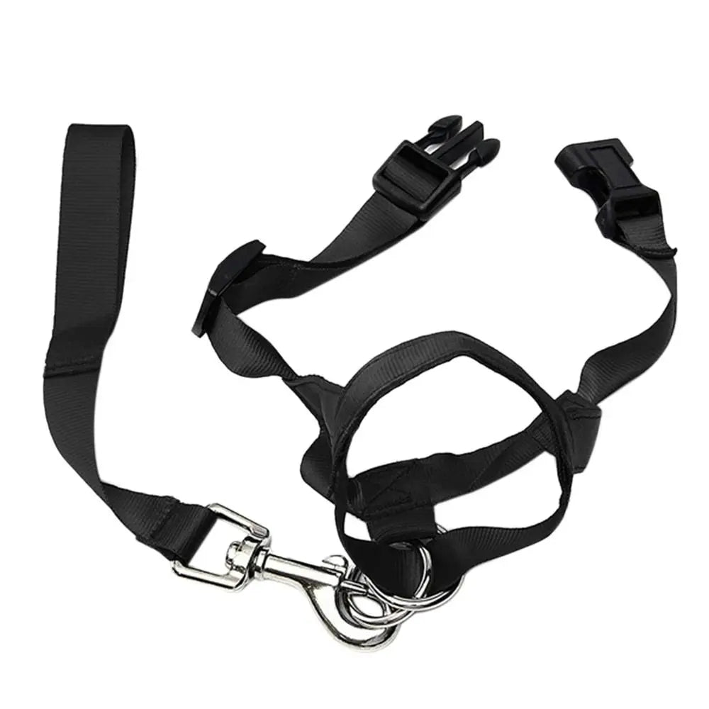 Adjustable Anti Barking Dog Halter Non Pull Nylon Leader Harness Dog Head Collar Dog Halter Dog Muzzle
