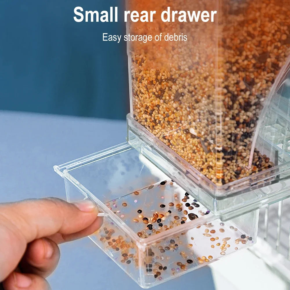 Parrot Bird FeederSpill-proof Automatic Dispenser Splash-proof Outside FeederBird Feeder Tiger Peony Phoenix Bird Supplies