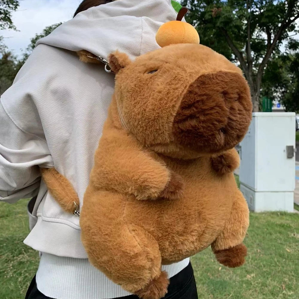 Capybara Plush Backpack Kawaii Fashion Mini Knapsack Bag