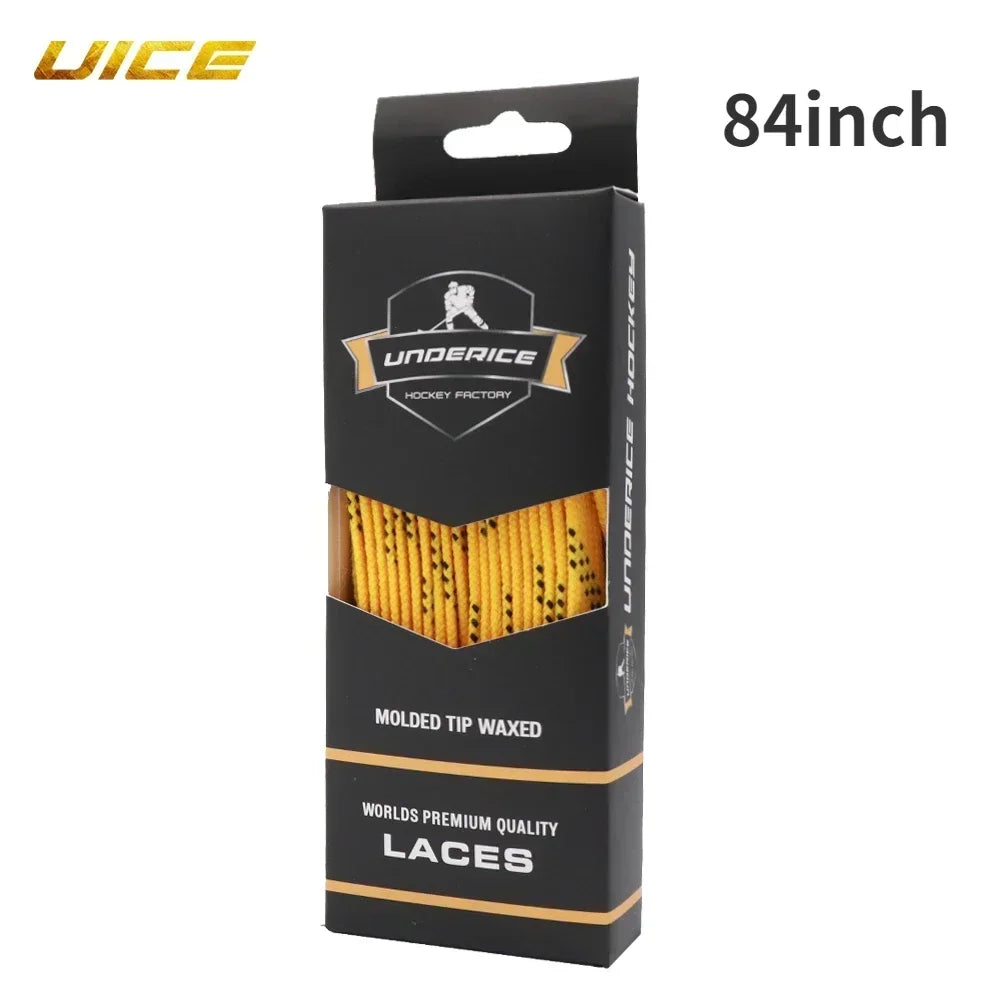 Ice Hockey Skate Laces 84-120inch Waxed Dual Layer Braid
