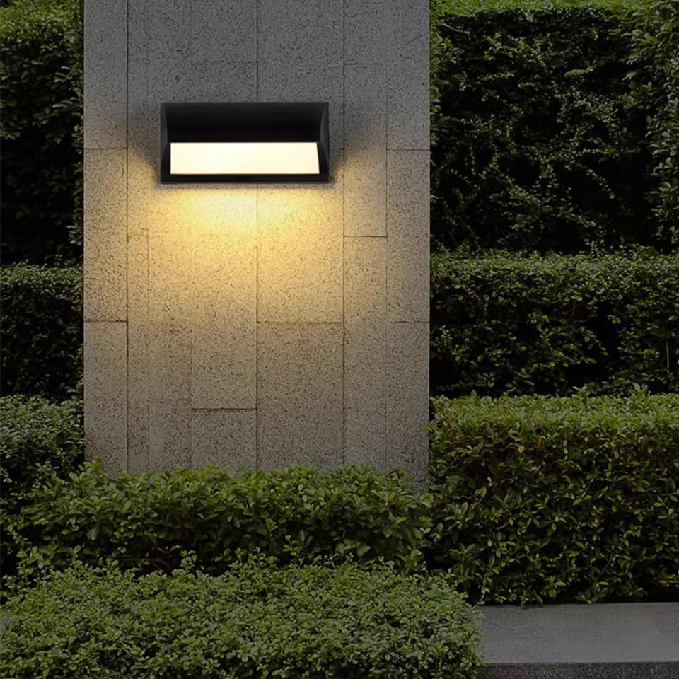 LED Outdoor Wall Light with PIR Motion Sensor Waterproof Modern Design for Balcony Porch and Garden