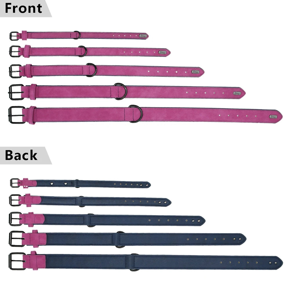 Large Dog Collar Soft Padded Real Leather for Big Dogs