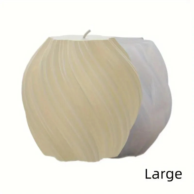 3D Spiral Striped Silicone Mold for DIY Scented Candles and Crafts