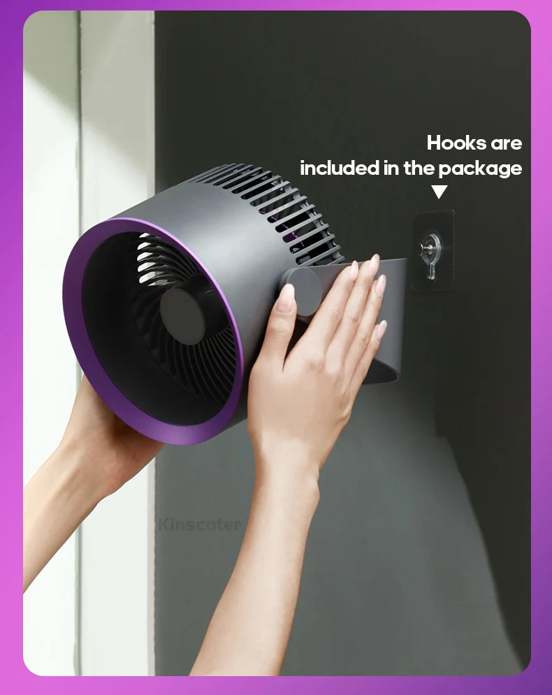 KINSCOTER Multifunctional Electric Fan Circulator Wireless Portable Quiet Desktop Wall Ceiling Air Cooler
