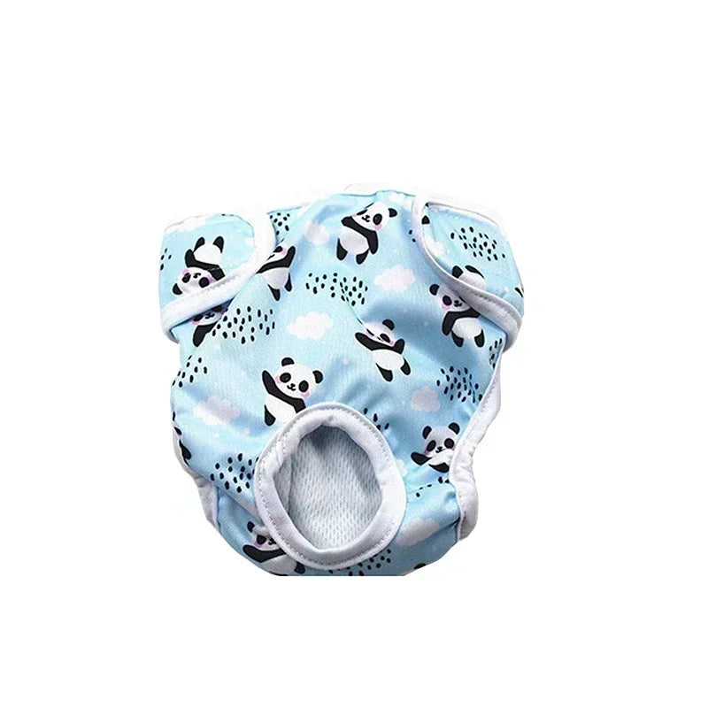 Washable Dog Diapers Physiological Pants Cute Cartoon Print Female Dog Diaper Underwear Dog Sanitary Panties pañales para perros