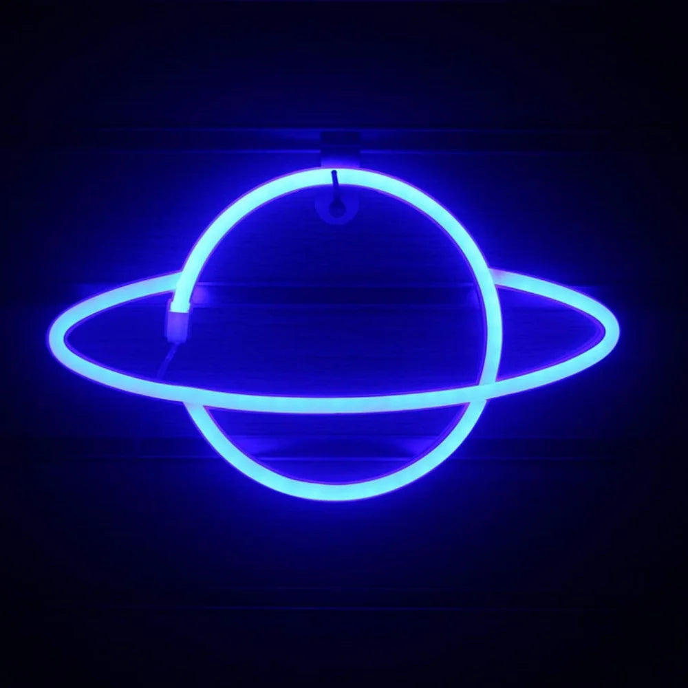 1pc Lightning Neon Light Creative LED Sign USB Battery Night Light for Home Bedroom Party Decor