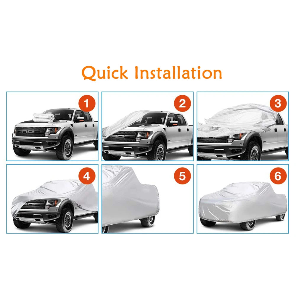 All Season Truck Cover for Ford Raptor F150 F250 GMC UV Protection Dust Windproof 170T