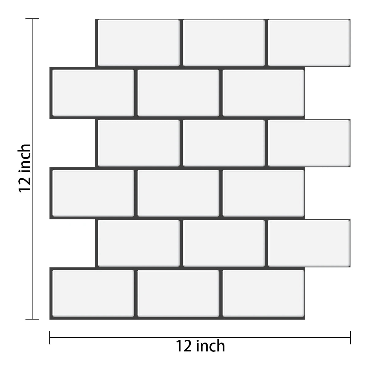 Subway Wall Stickers Peel and Stick 3D Brick Vinyl Wallpaper 10 Sheets