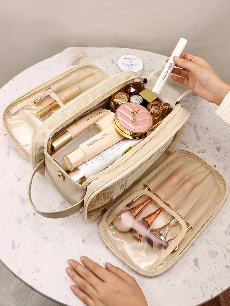 Waterproof Travel Cosmetic Bag for Men and Women Large Capacity Organizer for Makeup and Toiletries