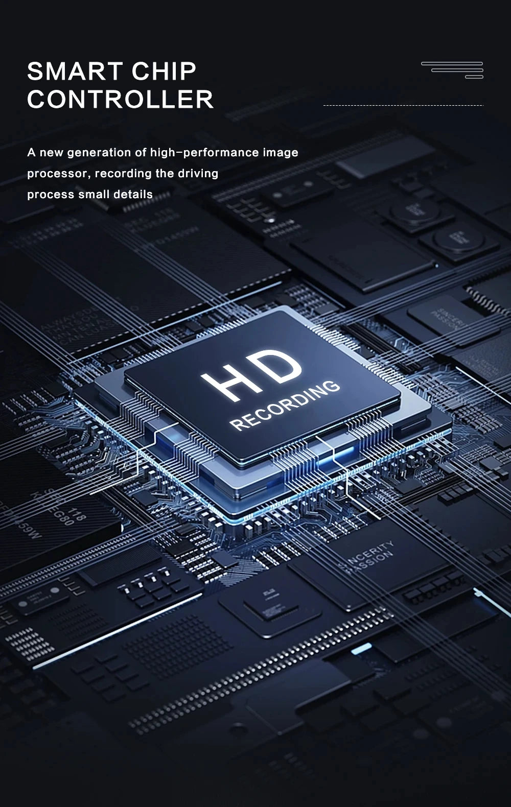 1080P Dash Cam with IR Night Vision and Loop Recording for 2/3 Channel Vehicle DVR