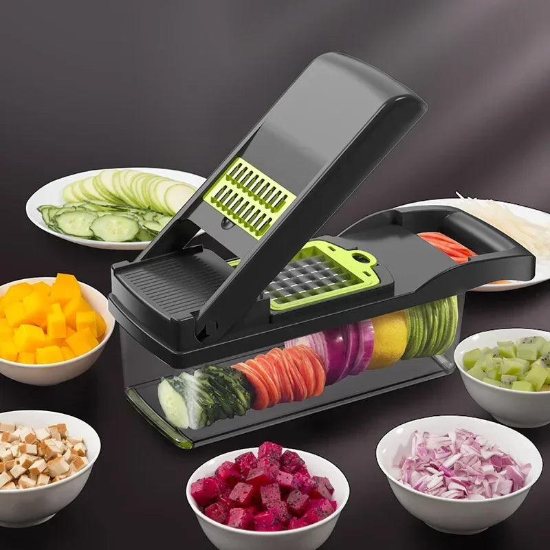 14 in 1 Multifunctional Vegetable Chopper Slicer Dicer Grater for Efficient Meal Prep