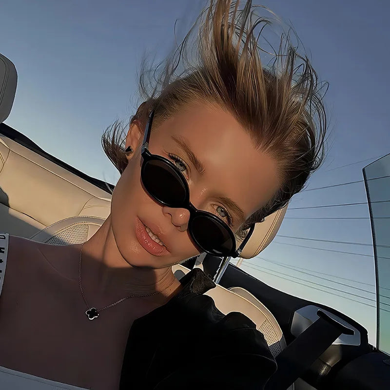 Oval Small Frame Luxury Brand Sunglasses for Women and Men