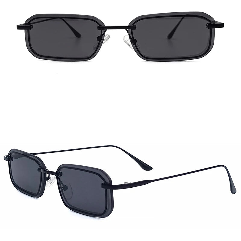 CATERSIDE Retro Punk Sunglasses UV400 Small Frame Fashion Eyewear