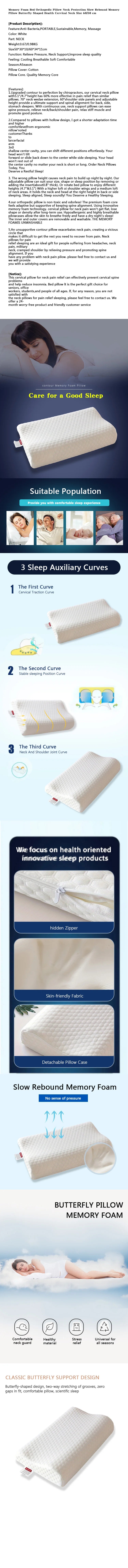 1pc Memory Foam Pillow For Anti-Snoring With Knitted Cover