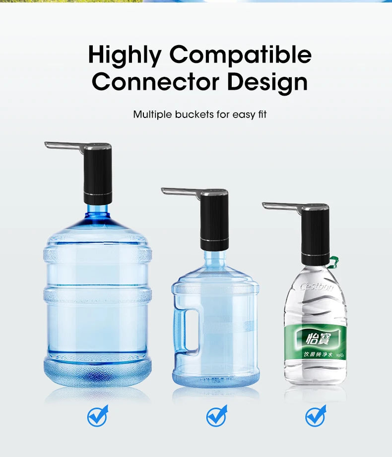 HOMEFISH Foldable Water Bottle Pump β Automatic Electric Dispenser for Home Use