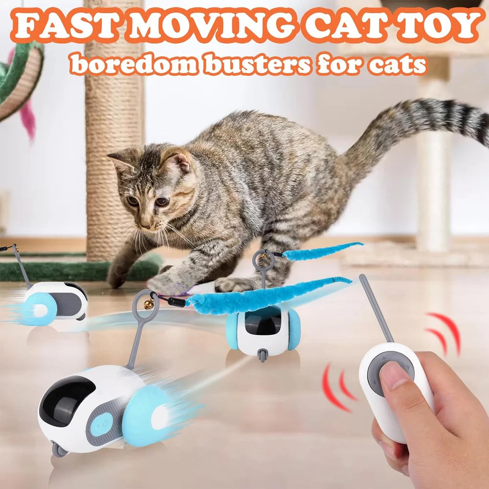 Smart Cat Toy 2 Modes Automatic Remote Controlled Car for Cats Dogs Interactive Training Supplies