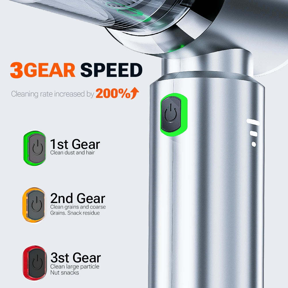 Cordless Mini Car Vacuum Cleaner Handheld with Powerful Suction for Easy Cleaning