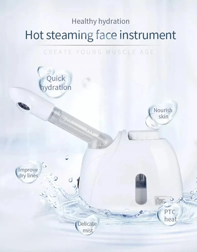 Facial Hot Spray Steamer with Extendable Arm for Spa and Moisturizing