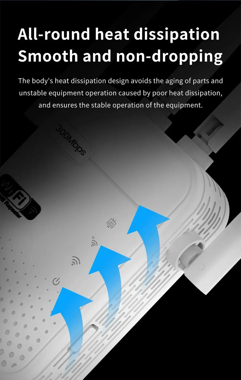 300Mbps Wireless WiFi Repeater Long Range Signal Booster
