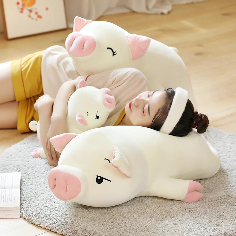 Squish Pig Stuffed Doll Plush Piggy Toy Soft Pillow Cushion for Kids and Babies Available in 40cm 50cm 60cm 80cm
