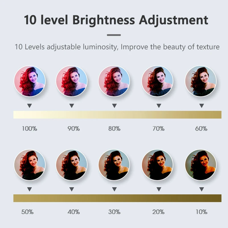 10in 26cm RGB Selfie Ring Light with Tripod Phone Holder