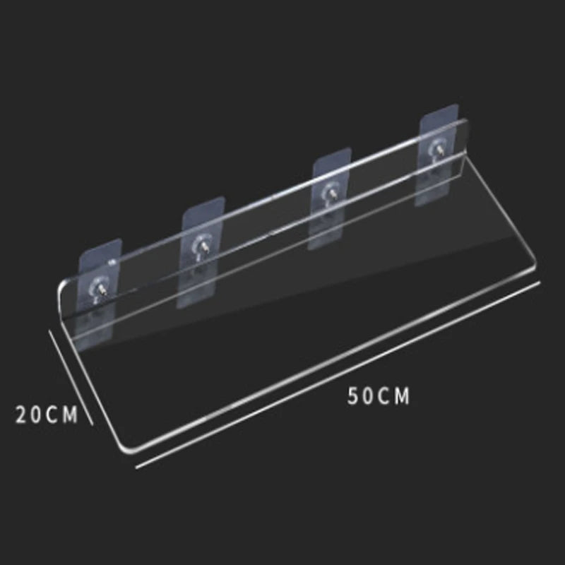 Storage Rack Acrylic Shelf Clear Wall Mounted Floating Ledge Organizer