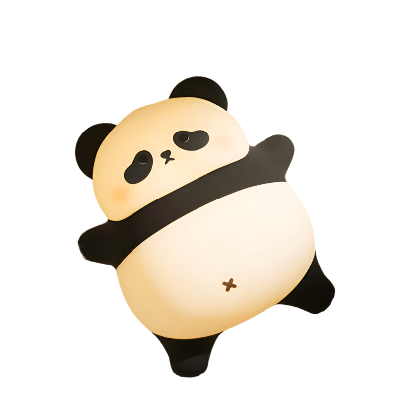 Panda LED Night Light Cute Silicone Touch Lamp USB Rechargeable Bedroom Decor Perfect Children's Gift