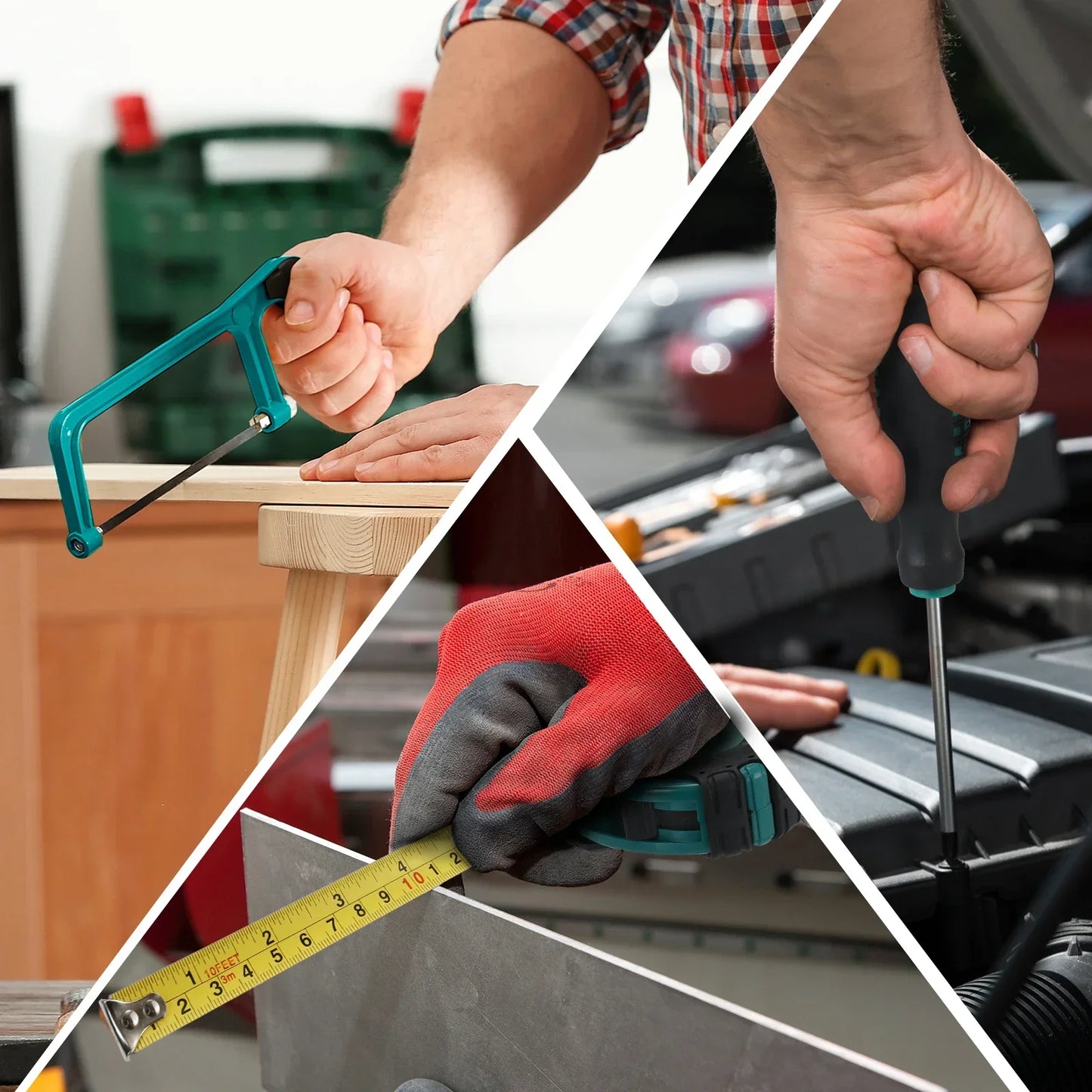 79 Piece Home Auto Repair Tool Kit with Plastic Toolbox Storage