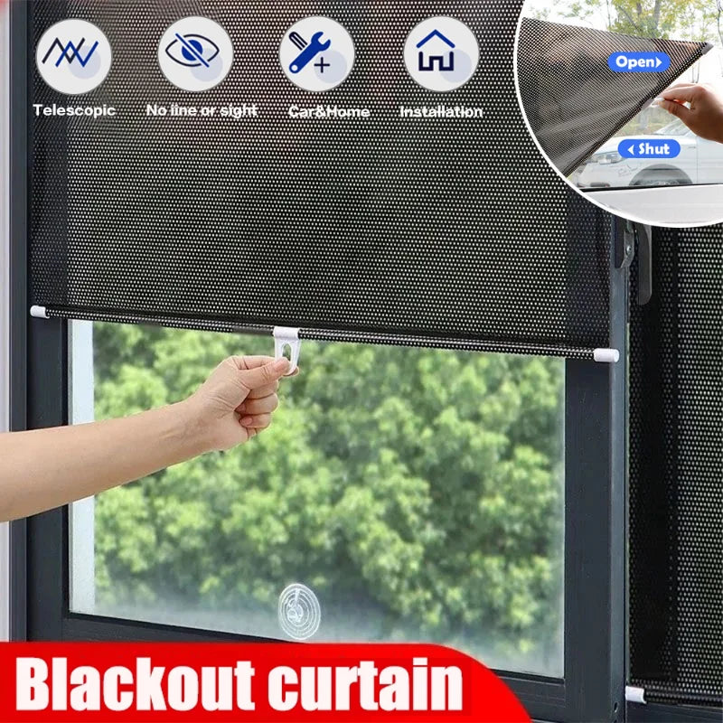 Universal Roller Blinds Suction Cup Sunshade Blackout Curtain
