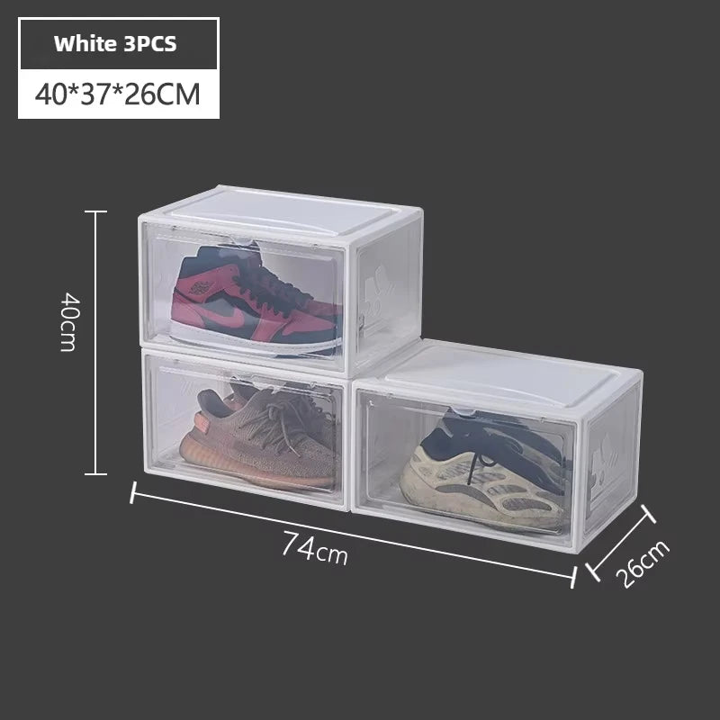 AJ Sneaker Box Shoes Organizer Transparent Stackable Dustproof Storage Box