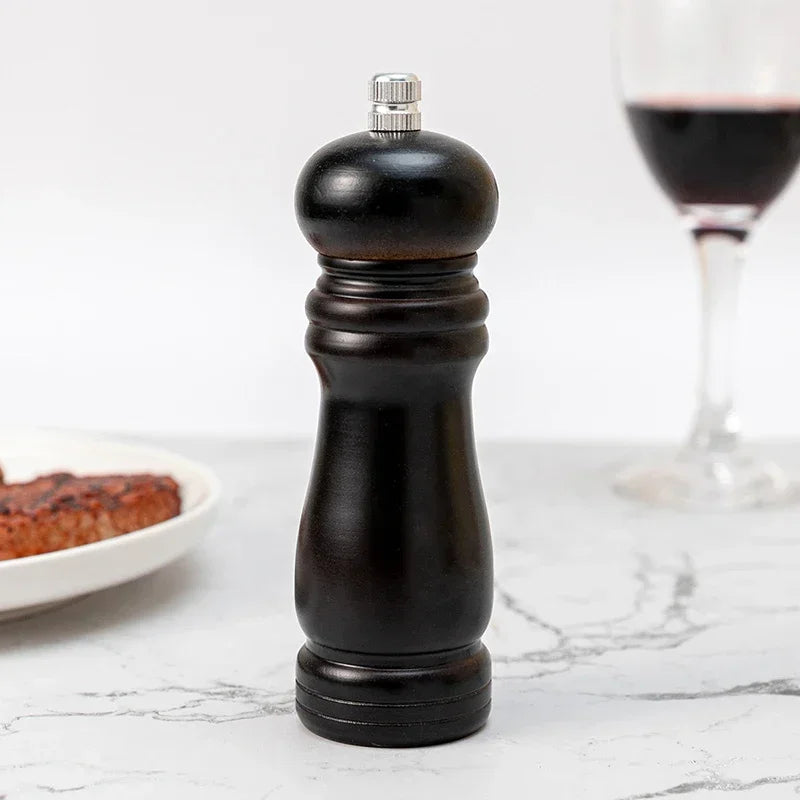 Wooden Manual Pepper Grinder 6 Inch Black Pepper Stick