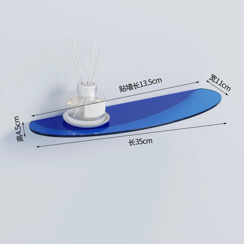 Colorful Acrylic Floating Shelf Invisible Storage Rack for Bathroom Kitchen Living Room