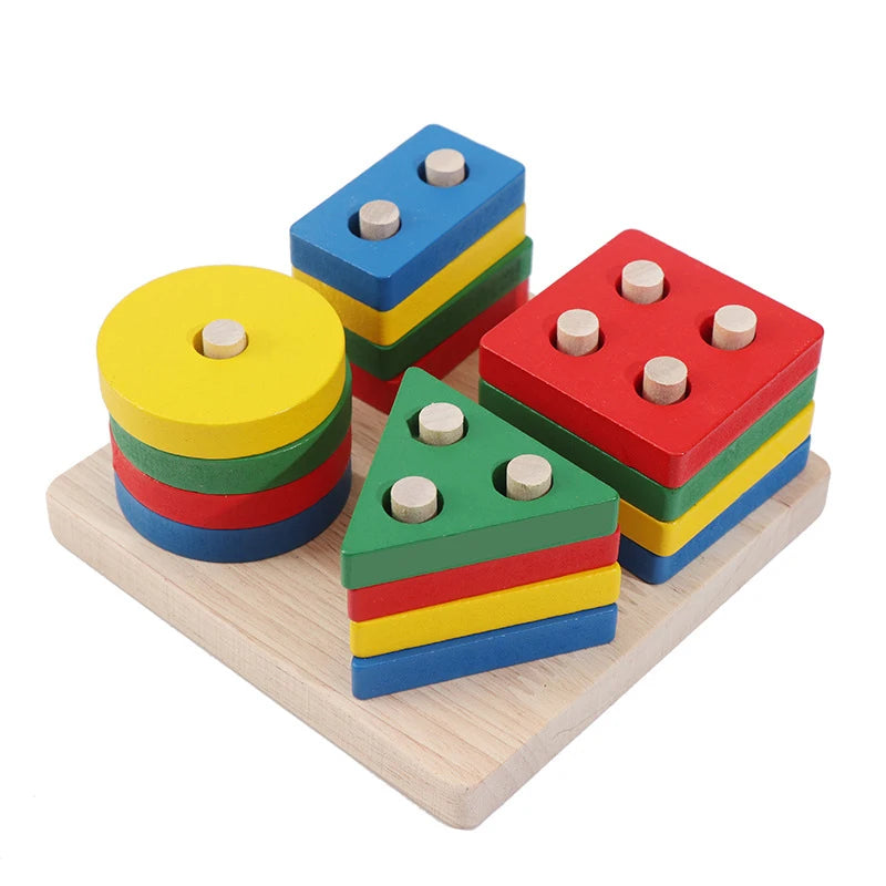 Wooden Puzzle Montessori Toys for Baby Early Learning 1-3 Years