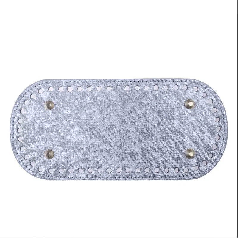 22x10cm PU Leather Bag Base with Holes for Crochet DIY