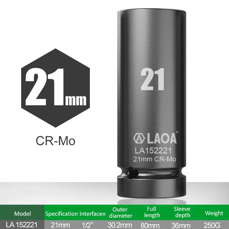 LAOA 17-32mm Hex Socket Wrench 1/2 Inch Head for Ratchet and Drill