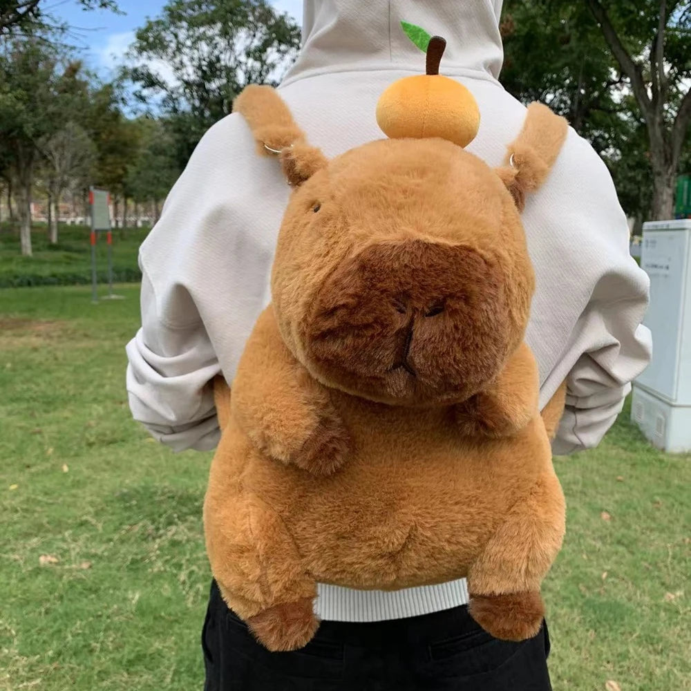 Capybara Plush Backpack Kawaii Fashion Mini Knapsack Bag