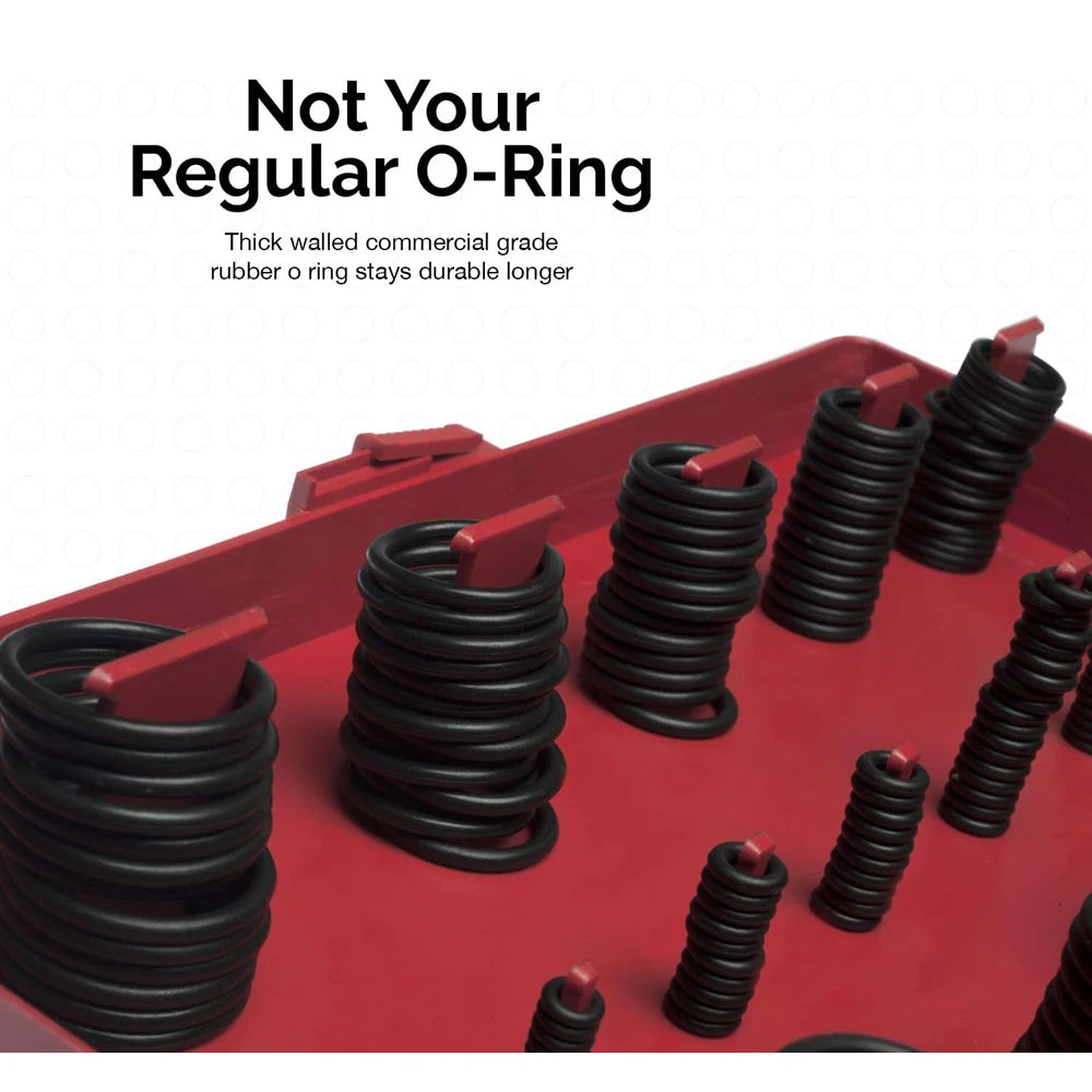 419PCS Universal O-Ring Assortment Set with 32 Sizes Nitrile Rubber Seals for Plumbing Automotive and Faucet Repairs