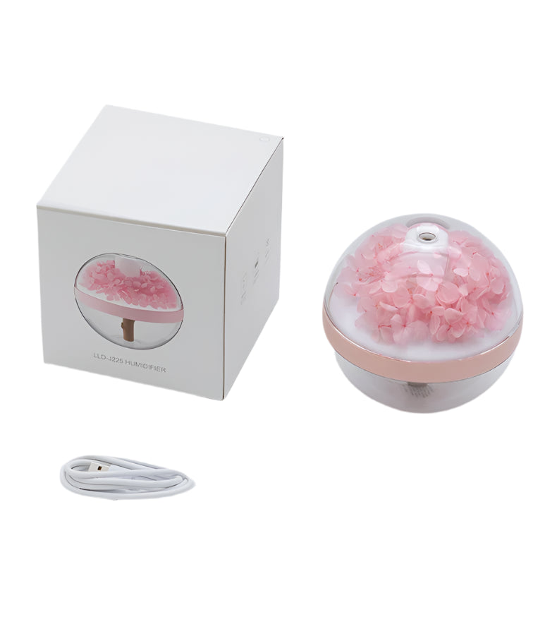 270ML USB Rechargeable Air Humidifier with LED Light and 800mAh Battery for Home Hydration and Relaxation